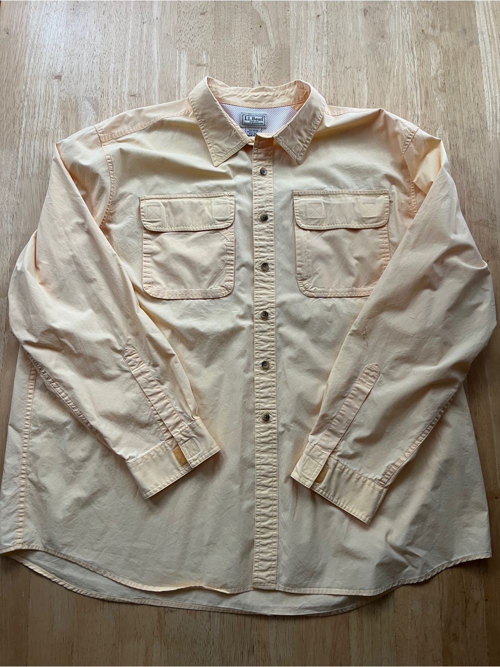 L.L. Bean Men's Light yellow Utility Shirt Jacket